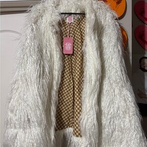 White Faux Fur Coat